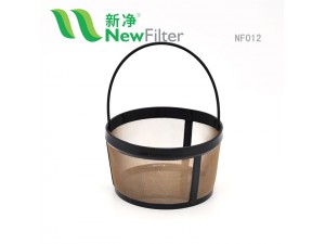 GOLD TONE COFFEE MESH FILTER PERMANENT REUSABLE BASKET